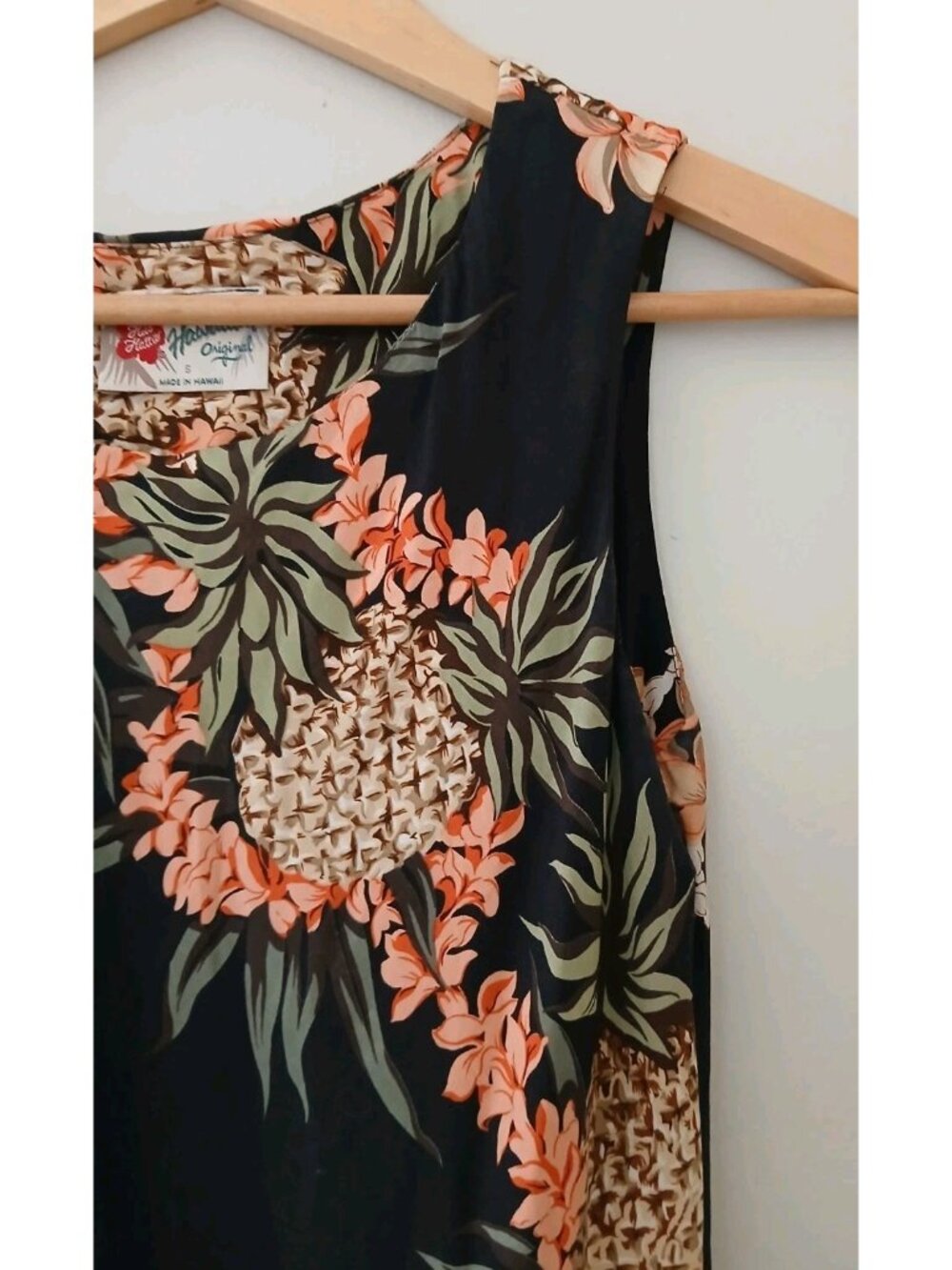 Vtg Hilo Hattie Hawaii Sleeveless Maxi Dress - Picture 3 of 8